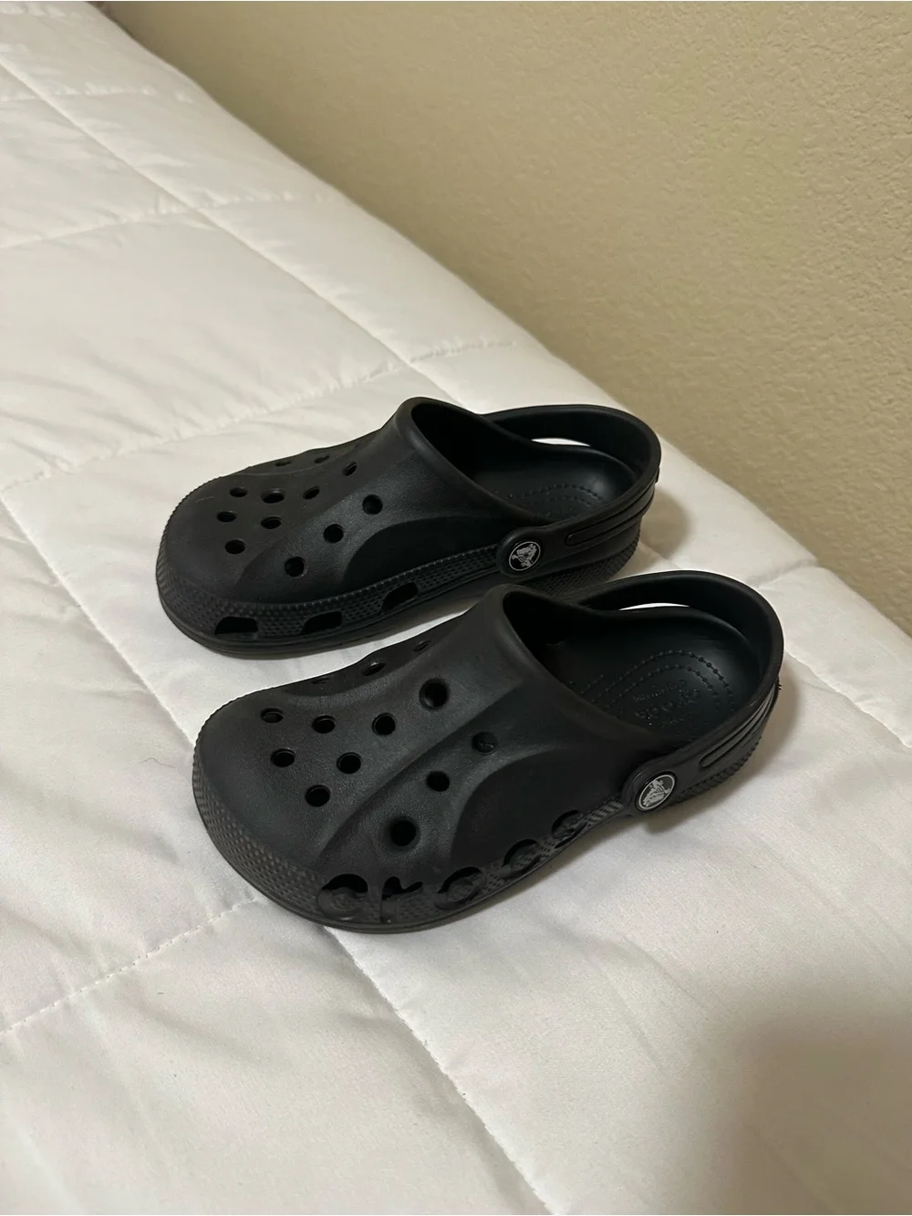 Kids Crocs Black Clog Slip-On Shoes